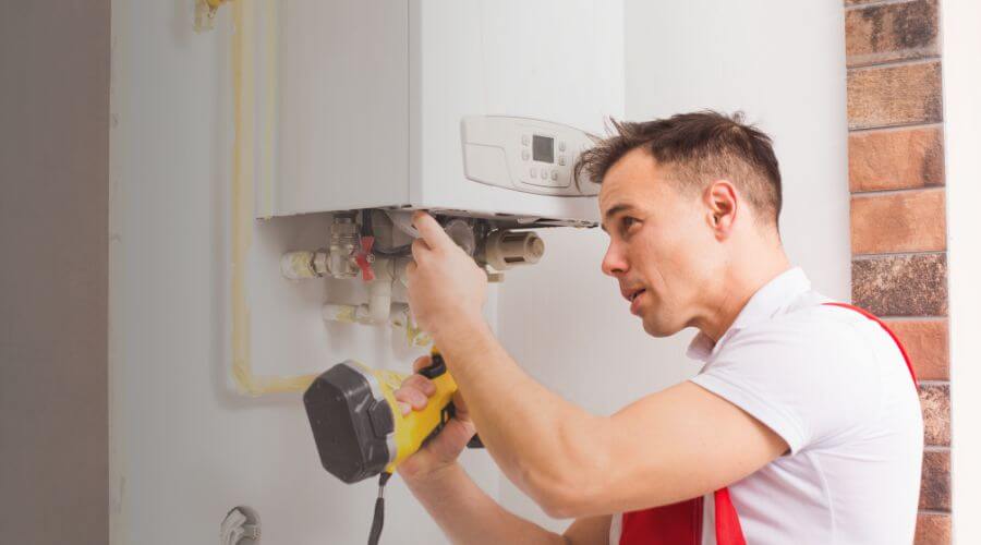 Local tankless water heater installation in Grandview, IN